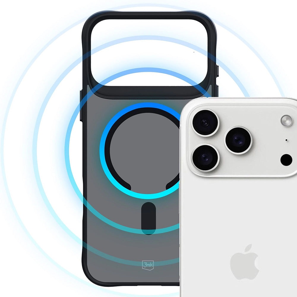 Étui MagSafe pour Apple iPhone 17 Pro, 3MK, Smoke MagCase, Noir