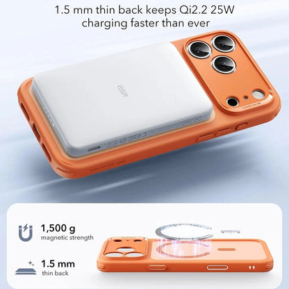 Coque MagSafe pour Apple iPhone 17 Pro, ESR, Classic Hybrid, Orange Satiné