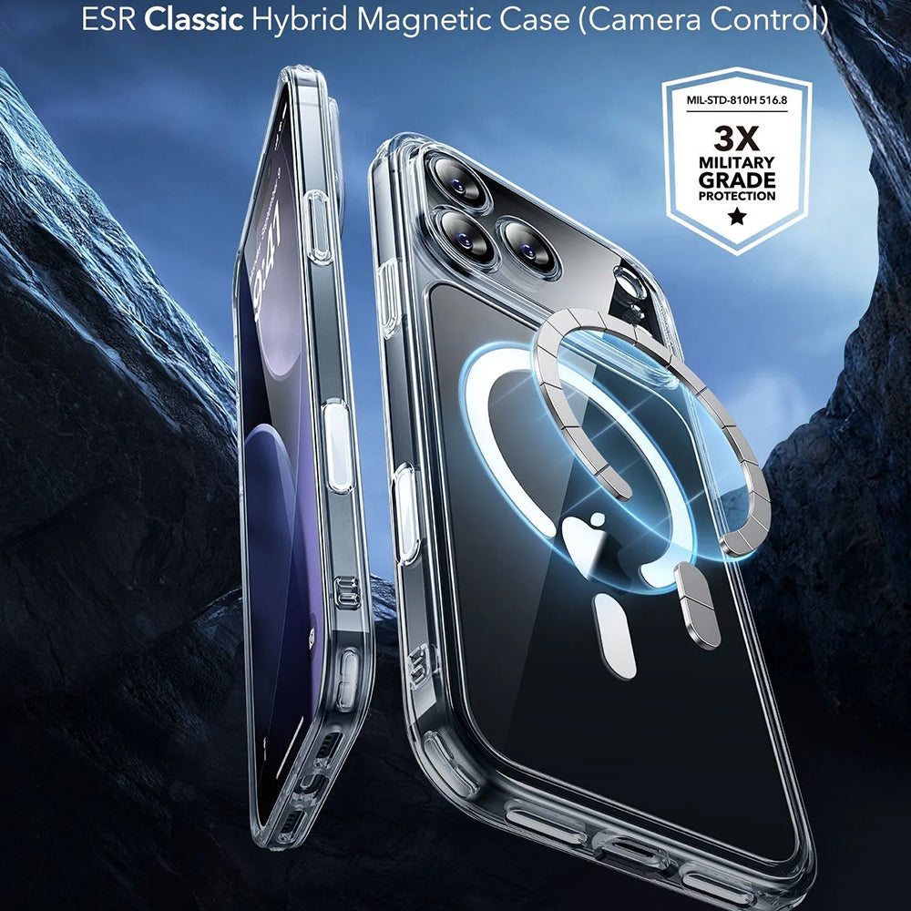 Coque MagSafe pour Apple iPhone 17 Pro, ESR, Classic Hybrid, Transparente