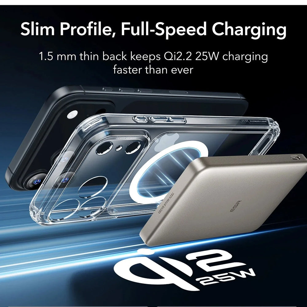 Coque MagSafe pour Apple iPhone 17 Pro, ESR, Classic Hybrid, Transparente