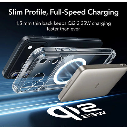 Coque MagSafe pour Apple iPhone 17 Pro, ESR, Classic Hybrid, Transparente