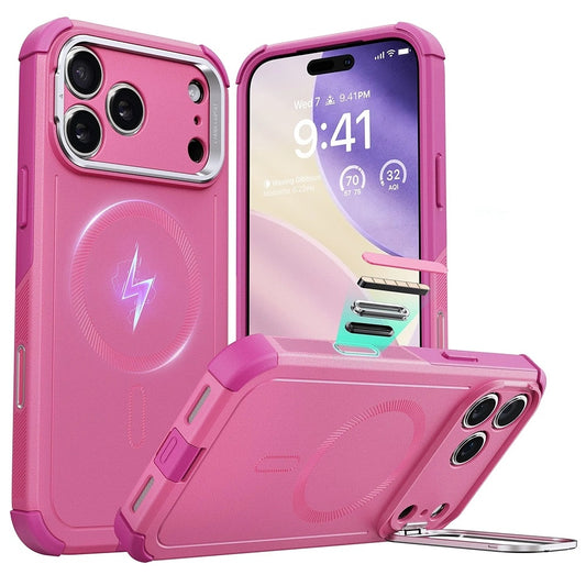 Étui MagSafe pour Apple iPhone 17 Pro, ESR, Cyber Armor Kickstand, Rose