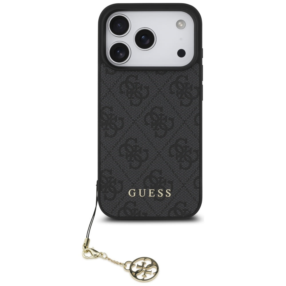 Custodia MagSafe per Apple iPhone 17 Pro, Guess, 4G Charm Cradle, Nera