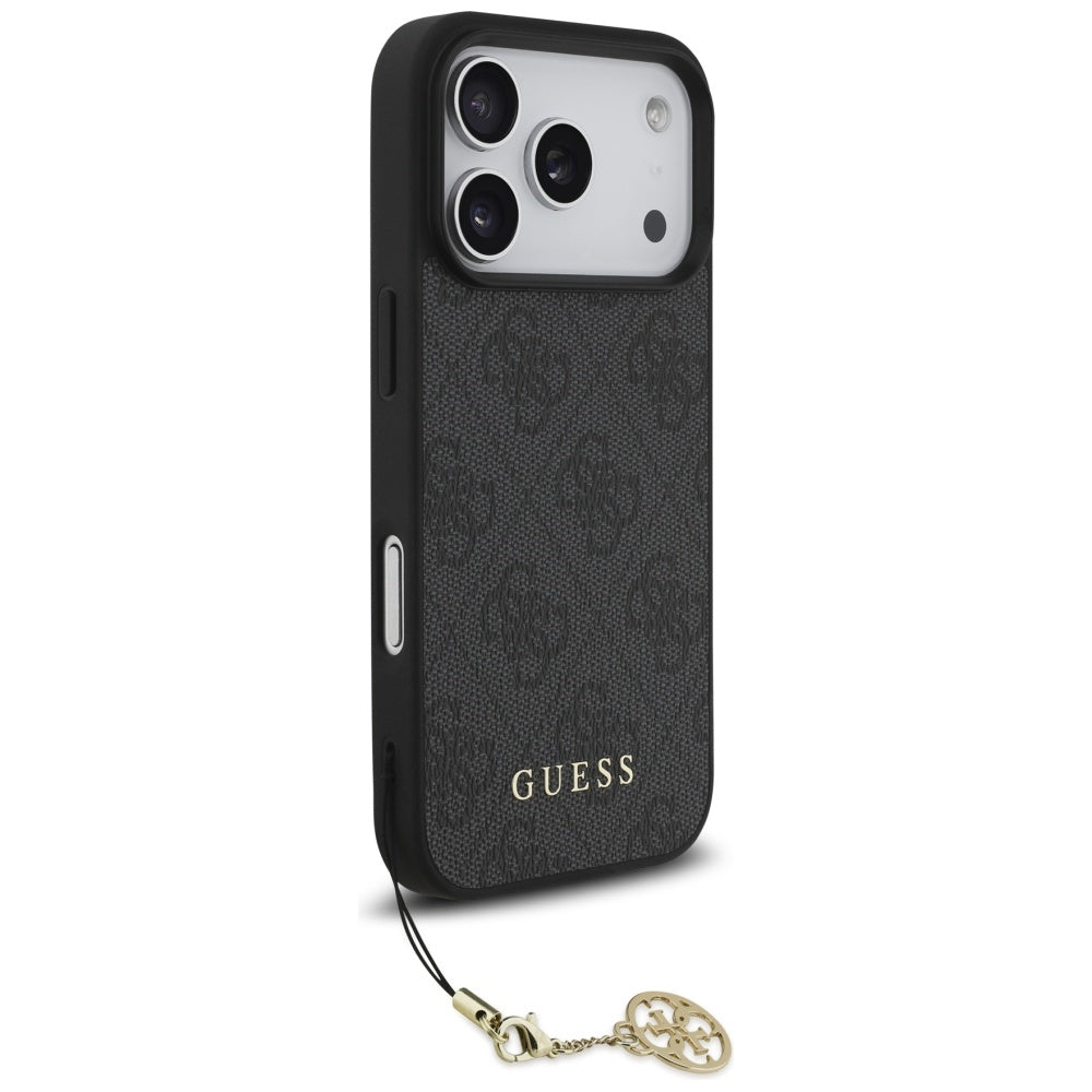 Custodia MagSafe per Apple iPhone 17 Pro, Guess, 4G Charm Cradle, Nera