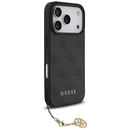 Custodia MagSafe per Apple iPhone 17 Pro, Guess, 4G Charm Cradle, Nera