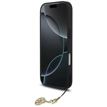 Custodia MagSafe per Apple iPhone 17 Pro, Guess, 4G Charm Cradle, Nera