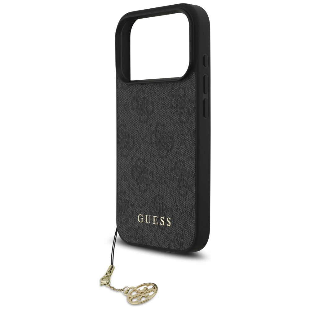 Custodia MagSafe per Apple iPhone 17 Pro, Guess, 4G Charm Cradle, Nera