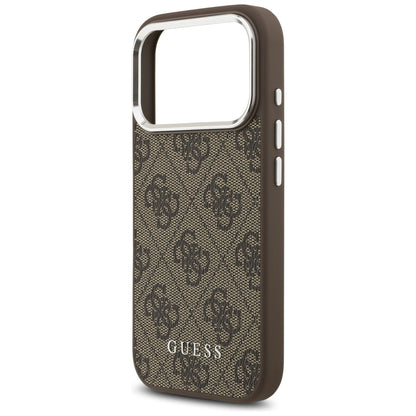 Custodia MagSafe per Apple iPhone 17 Pro, Guess, 4G Classic Logo, Marrone