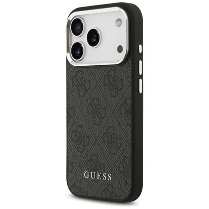 Custodia MagSafe per Apple iPhone 17 Pro, Guess, 4G Classic Logo, Nera
