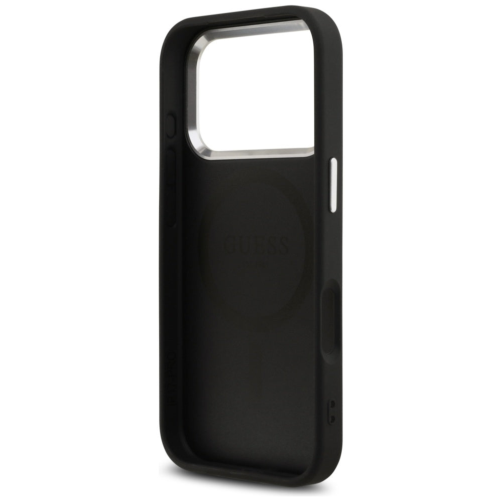 Custodia MagSafe per Apple iPhone 17 Pro, Guess, 4G Classic Logo, Nera