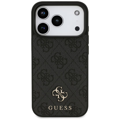 Custodia MagSafe per Apple iPhone 17 Pro, Guess, 4G Small and Classic Logo, Nera