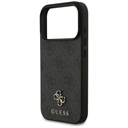 Custodia MagSafe per Apple iPhone 17 Pro, Guess, 4G Small and Classic Logo, Nera