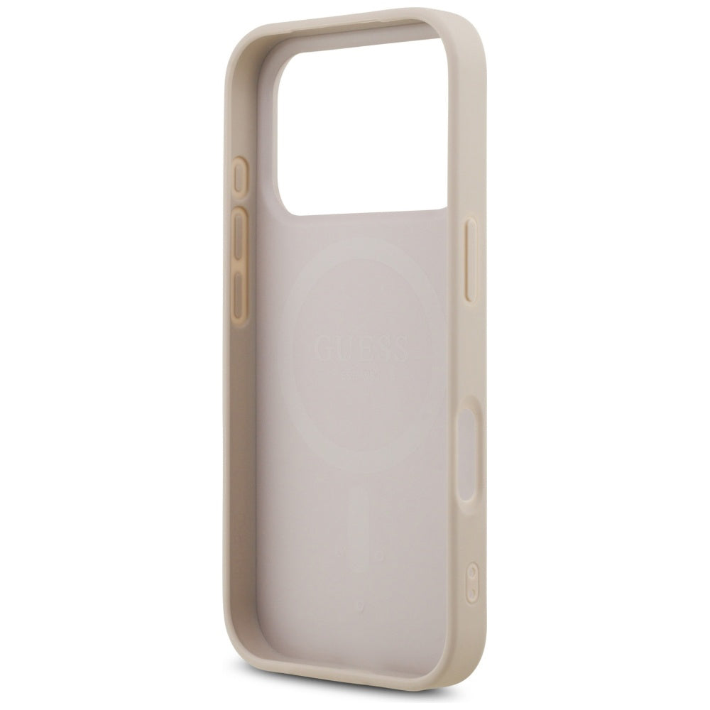 Custodia MagSafe per Apple iPhone 17 Pro, Guess, 4G Triangle Strass, Rosa