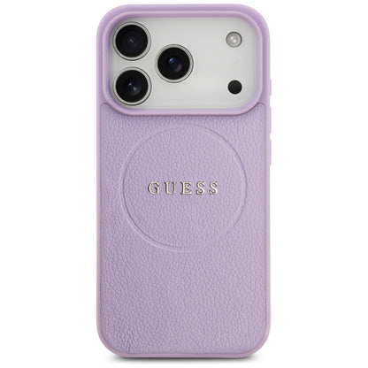 Custodia MagSafe per Apple iPhone 17 Pro, Guess, Grained Gold Ring, Rosa