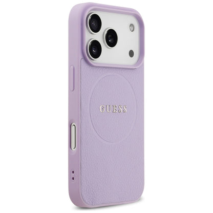Custodia MagSafe per Apple iPhone 17 Pro, Guess, Grained Gold Ring, Rosa