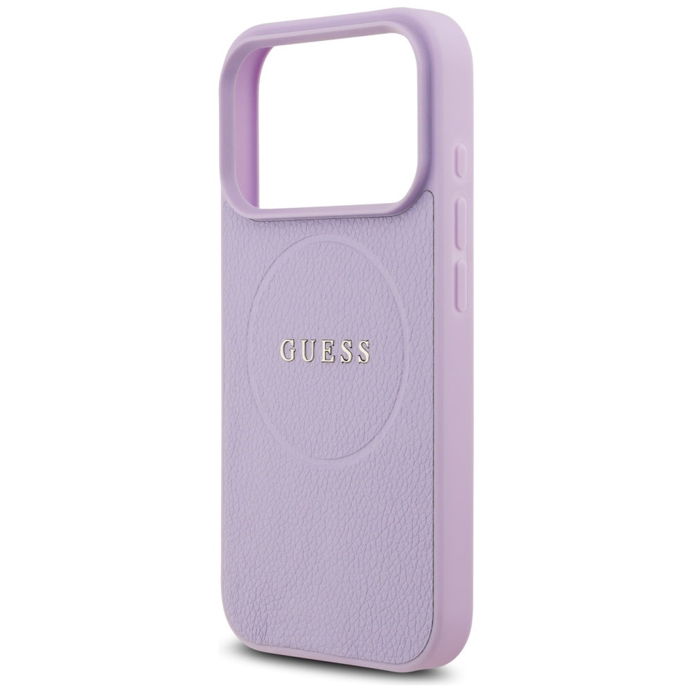 Custodia MagSafe per Apple iPhone 17 Pro, Guess, Grained Gold Ring, Rosa