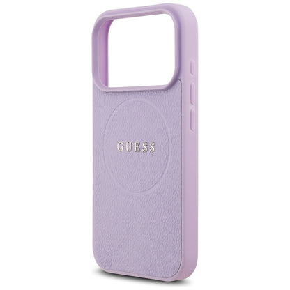 Custodia MagSafe per Apple iPhone 17 Pro, Guess, Grained Gold Ring, Rosa