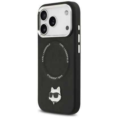 MagSafe Hülle für Apple iPhone 17 Pro, Karl Lagerfeld, Choupette Pin, Schwarz