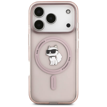 Étui MagSafe pour Apple iPhone 17 Pro, Karl Lagerfeld, IML Choupette, Rose