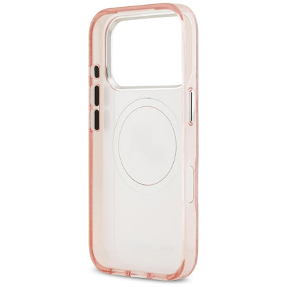Étui MagSafe pour Apple iPhone 17 Pro, Karl Lagerfeld, IML Glitter Karl & Choupette's Heads, Rose