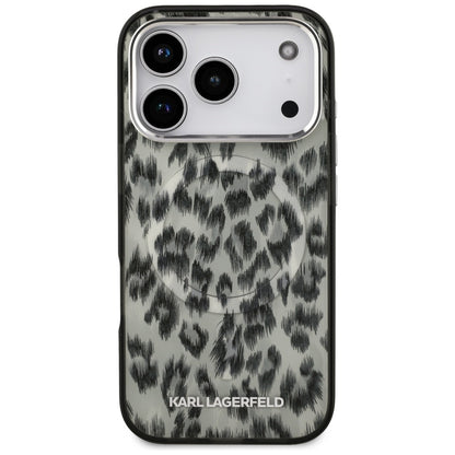 Custodia MagSafe per Apple iPhone 17 Pro, Karl Lagerfeld, IML Leopard Pattern, Marrone