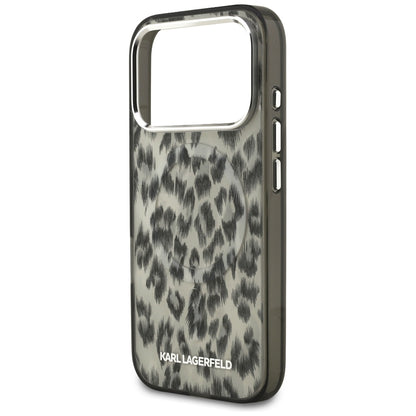 Custodia MagSafe per Apple iPhone 17 Pro, Karl Lagerfeld, IML Leopard Pattern, Marrone