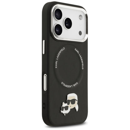 MagSafe Hülle für Apple iPhone 17 Pro, Karl Lagerfeld, Karl & Choupette Pins, Schwarz