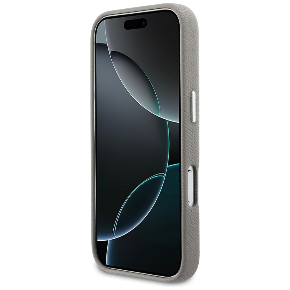 Étui MagSafe pour Apple iPhone 17 Pro, Karl Lagerfeld, Saffiano Karl & Choupette Pins, Gris