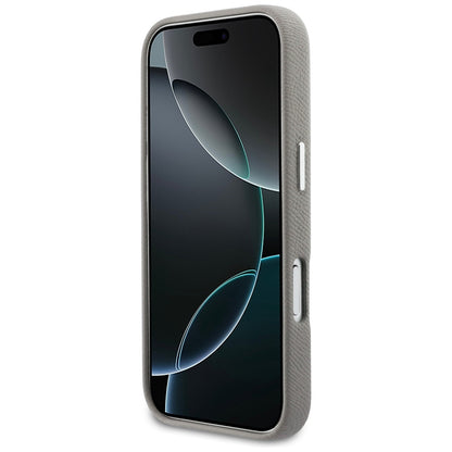 Étui MagSafe pour Apple iPhone 17 Pro, Karl Lagerfeld, Saffiano Karl & Choupette Pins, Gris