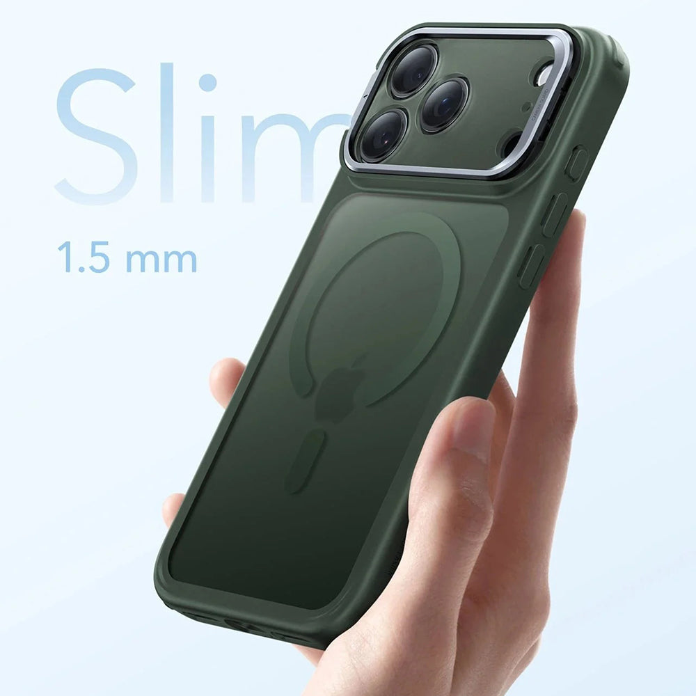 Custodia MagSafe per Apple iPhone 17 Pro Max, ESR, Classic Hybrid Kickstand, Verde Satinato