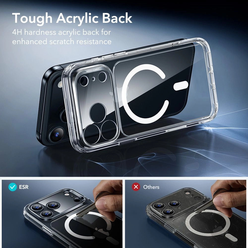 Custodia MagSafe per Apple iPhone 17 Pro Max, ESR, Classic Hybrid con Protezione Schermo, Trasparente