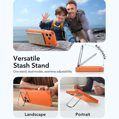Custodia MagSafe per Apple iPhone 17 Pro Max, ESR, Cyber Armor Kickstand, Arancione