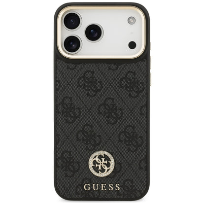 Custodia MagSafe per Apple iPhone 17 Pro Max, Guess, 4G Strass Logo, Nera