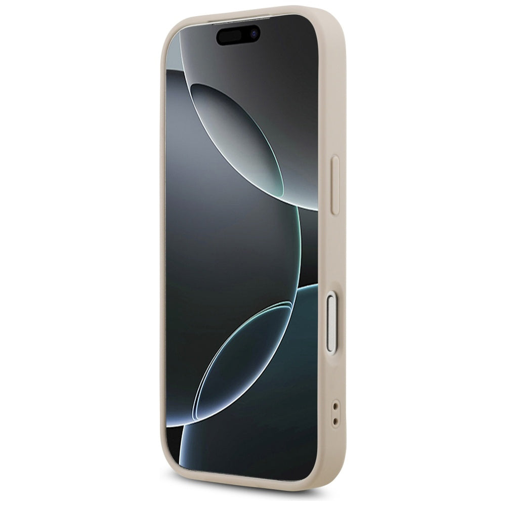 Étui MagSafe pour Apple iPhone 17 Pro Max, Guess, 4G Triangle Strass, Rose