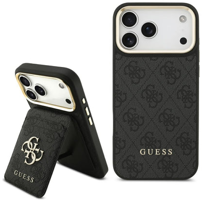 Coque MagSafe pour Apple iPhone 17 Pro Max, Guess, Emplacement pour carte 4G, Noire