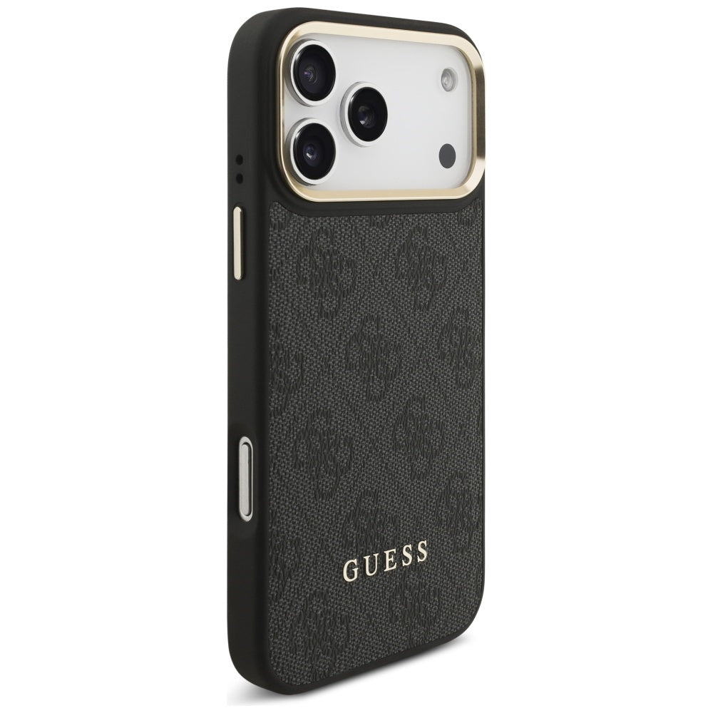 Coque MagSafe pour Apple iPhone 17 Pro Max, Guess, Emplacement pour carte 4G, Noire