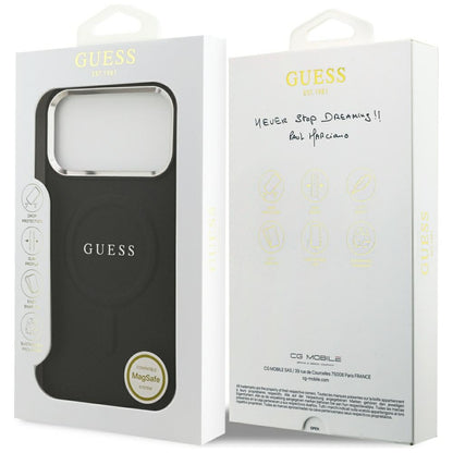 Étui MagSafe pour Apple iPhone 17 Pro Max, Guess, Classic Logo, Noir