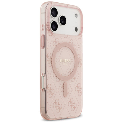 Étui MagSafe pour Apple iPhone 17 Pro Max, Guess, IML 4G Background, Rose