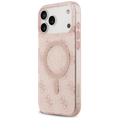 Étui MagSafe pour Apple iPhone 17 Pro Max, Guess, IML 4G Background, Rose