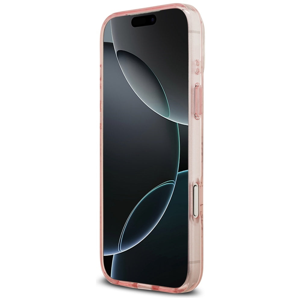 Étui MagSafe pour Apple iPhone 17 Pro Max, Guess, IML 4G Background, Rose