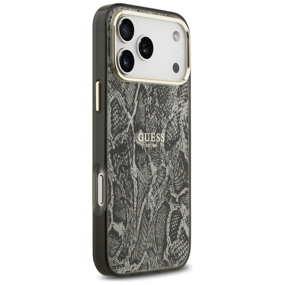 Custodia MagSafe per Apple iPhone 17 Pro Max, Guess, Motivo Pitone, Nera