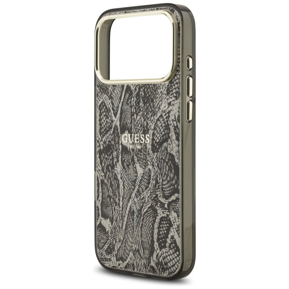 Custodia MagSafe per Apple iPhone 17 Pro Max, Guess, Motivo Pitone, Nera