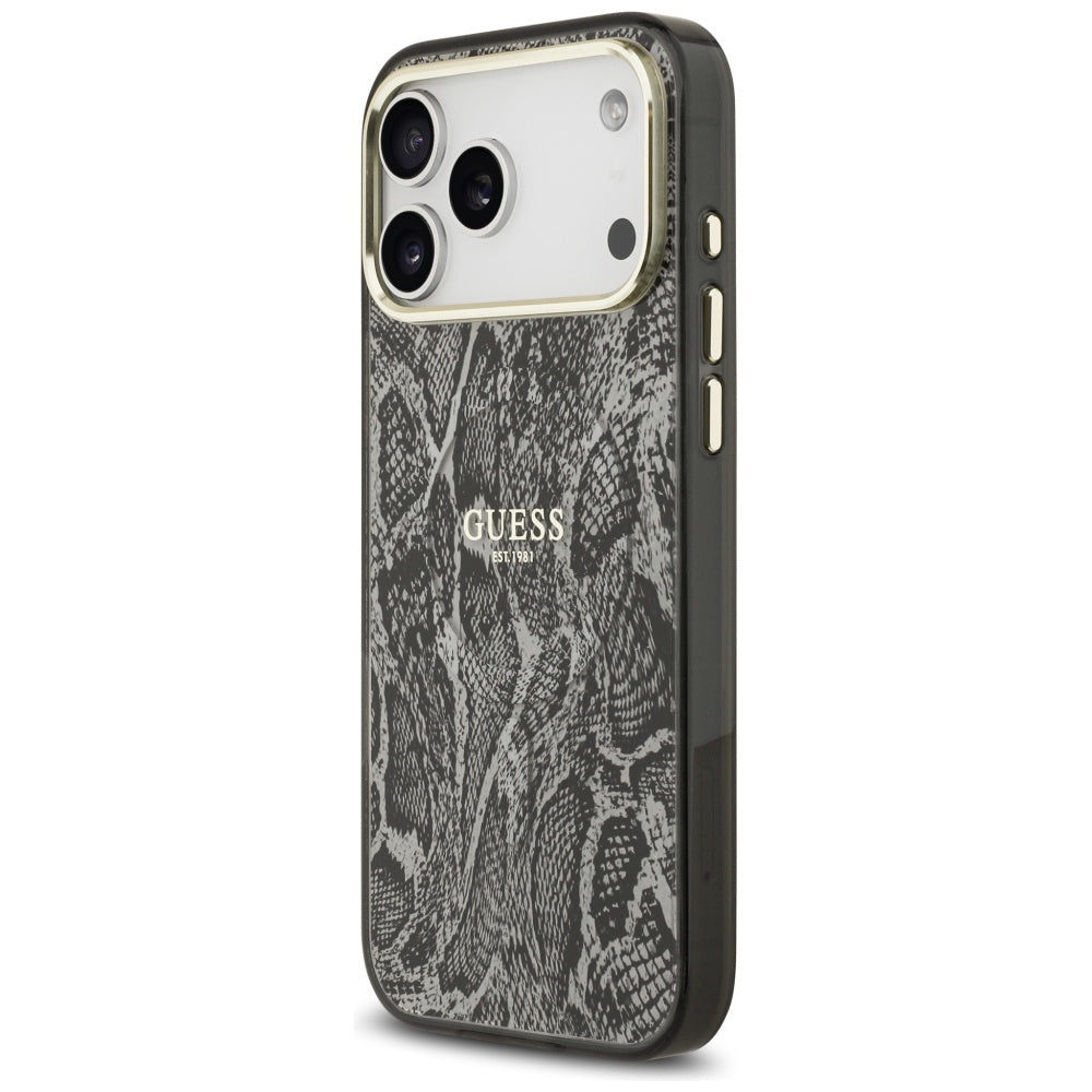 Custodia MagSafe per Apple iPhone 17 Pro Max, Guess, Motivo Pitone, Nera