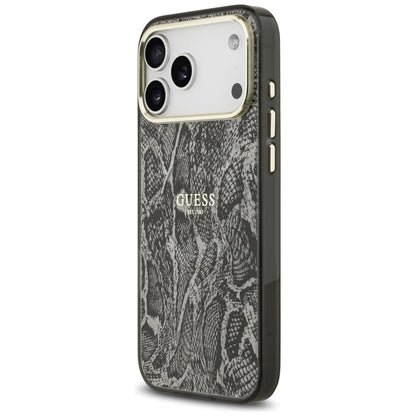 Custodia MagSafe per Apple iPhone 17 Pro Max, Guess, Motivo Pitone, Nera
