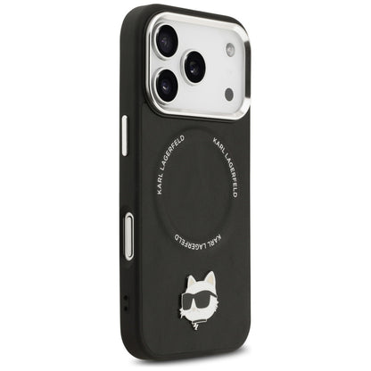 Coque MagSafe pour Apple iPhone 17 Pro Max, Karl Lagerfeld, Choupette Pin, Noire