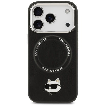 Coque MagSafe pour Apple iPhone 17 Pro Max, Karl Lagerfeld, Choupette Pin, Noire
