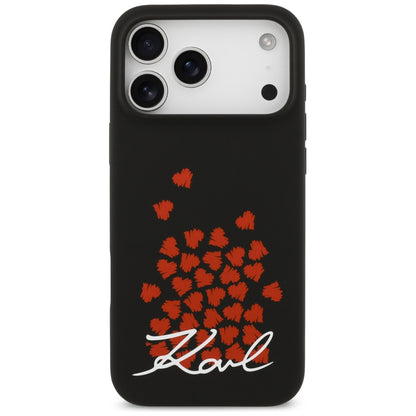 Custodia MagSafe per Apple iPhone 17 Pro Max, Karl Lagerfeld, logo Heart Sign, Nera