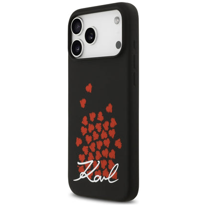 Custodia MagSafe per Apple iPhone 17 Pro Max, Karl Lagerfeld, logo Heart Sign, Nera