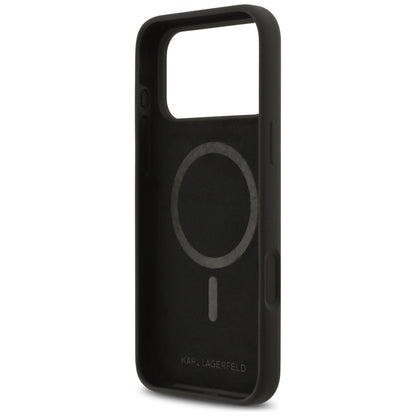 Custodia MagSafe per Apple iPhone 17 Pro Max, Karl Lagerfeld, logo Heart Sign, Nera