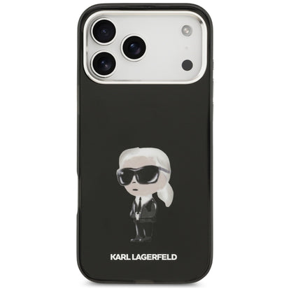 MagSafe Hülle für Apple iPhone 17 Pro Max, Karl Lagerfeld, IML Aquarelle Karl Ikonik, Schwarz
